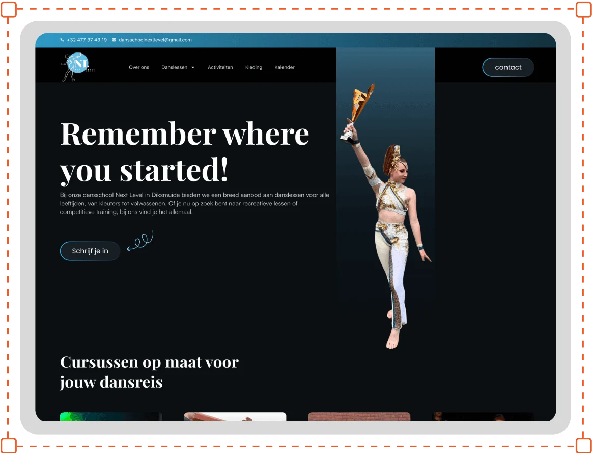 dansschool next-level website