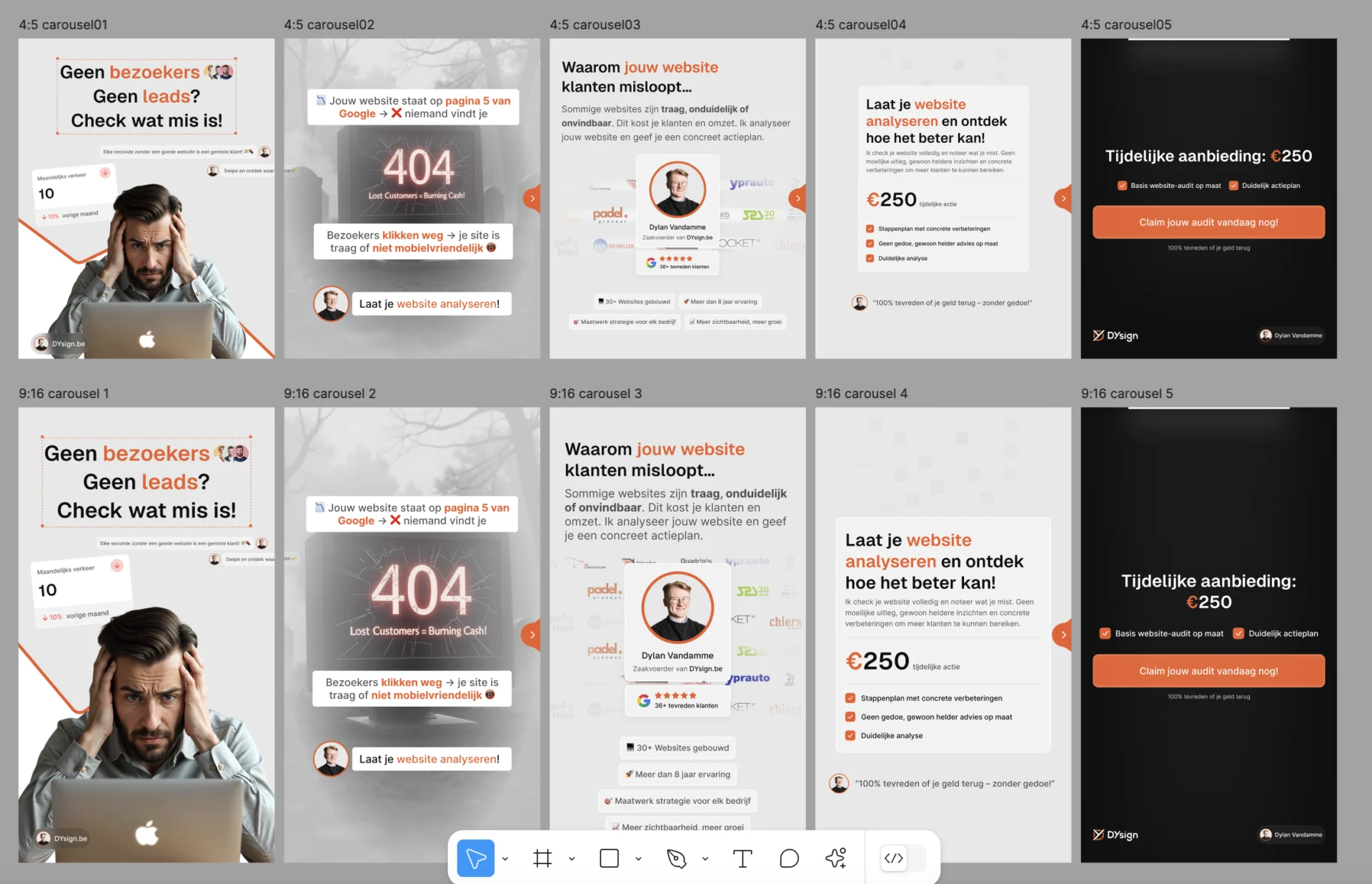 Website marketing advertenties